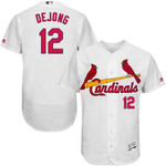 St.Louis Cardinals #12 Paul Dejong White Flexbase Collection Stitched Baseball Jersey Mlb