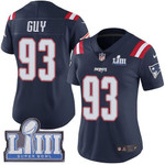 #93 Limited Lawrence Guy Navy Blue Nike Nfl Women's Jersey New England Patriots Rush Vapor Untouchable Super Bowl Liii Bound Nfl