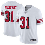 Men's San Francisco 49Ers White Limited #31 Raheem Mostert Football Rush Vapor Untouchable Jersey Nfl