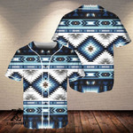 Blue Colors Tribal Pattern Native Baseball Jersey | Colorful | Adult Unisex | S - 5Xl Full Size - Baseball Jersey Lf