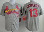 St. Louis Cardinals #13 Matt Carpenter Gray Jersey Mlb