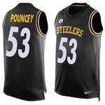 Men's Pittsburgh Steelers #53 Maurkice Pouncey Black Hot Pressing Player Name & Number Nike Nfl Tank Top Jersey Nfl