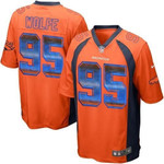 Nike Broncos #95 Derek Wolfe Orange Team Color Men's Stitched Nfl Limited Strobe Jersey Nfl