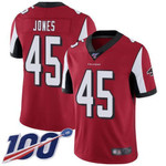 Nike Falcons #45 Deion Jones Red Team Color Men's Stitched Nfl 100Th Season Vapor Limited Jersey Nfl