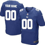 Personalize Jerseymen's Nike New York Giants Customized Blue Elite Jersey Nfl