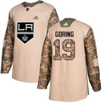 Adidas Kings #19 Butch Goring Camo 2017 Veterans Day Stitched Nhl Jersey Nhl