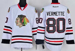 Men's Chicago Blackhawks #80 Antoine Vermette White Jersey Nhl