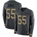 Nike Cardinals #55 Chandler Jones Anthracite Salute To Service Men's Stitched Nfl Limited Therma Long Sleeve Jersey Nfl