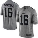 Nike 49Ers #16 Joe Montana Gray Men's Stitched Nfl Limited Gridiron Gray Jersey Nfl