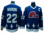 Quebec Nordiques #22 Mario Marois Navy Blue Throwback Ccm Jersey Nhl