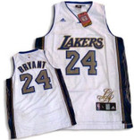 Los Angeles Lakers #24 Kobe Bryant Signature Editon White Swingman Jersey Nba