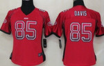 Nike San Francisco 49Ers #85 Vernon Davis Drift Fashion Red Womens Jersey Nfl- Women's
