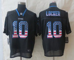 Nike Tennessee Titans #10 Jake Locker 2014 Usa Flag Fashion Black Elite Jersey Nfl