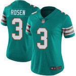 Dolphins #3 Josh Rosen Aqua Green Alternate Women's Stitched Football Vapor Untouchable Limited Jersey Nfl- Women's