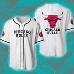 Chicago Bull All Over Print Baseball Jersey - Baseball Jersey Lf