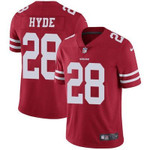 Nike San Francisco 49Ers #28 Carlos Hyde Red Team Color Men's Stitched Nfl Vapor Untouchable Limited Jersey Nfl