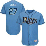 Tampa Bay Rays #27 Carlos Gomez Light Blue Flexbase Authentic Collection Stitched Baseball Jersey Mlb