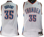 Oklahoma City Thunder #35 Kevin Durant White Swingman Jersey Nba