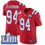 #94 Limited Adrian Clayborn Red Nike Nfl Alternate Men's Jersey New England Patriots Vapor Untouchable Super Bowl Liii Bound Nfl