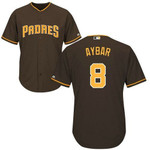San Diego Padres 8 Erick Aybar Brown New Cool Base Stitched Baseball Jersey Mlb