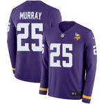 Nike Vikings 25 Latavius Murray Purple Team Color Men's Stitched Nfl Limited Therma Long Sleeve Jersey Nfl