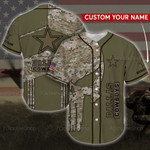 Nfl Dallas Cowboys Camo 3D Baseball Shirt - Baseball Jersey Lf