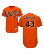 Men's Majestic Baltimore Orioles #43 Mike Wright Jr. Orange Alternate Flex Base Jersey Mlb