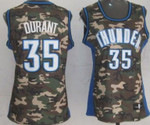 Oklahoma City Thunder #35 Kevin Durant Camo Fashion Womens Jersey NBA- Women's