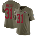 Men's San Francisco 49Ers Olive Limited #31 Raheem Mostert Football 2017 Salute To Service Jersey Nfl