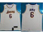 Men's Los Angeles Lakers #6 Lebron James White Nike Nba Association Edition Authentic Jersey Nba