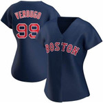 Red Sox #99 Alex Verdugo Navy Blue Alternate Women's Stitched Baseball Jersey Mlb- Women's