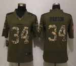 Men's Chicago Bears #34 Walter Payton Green Salute To Service 2015 Nfl Nike Limited Jersey Nfl