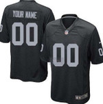 Personalize Jerseymen's Nike Oakland Raiders Customized Black Game Jersey Nfl