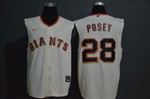 Men's San Francisco Giants #28 Buster Posey Cream 2020 Cool And Refreshing Sleeveless Fan Stitched Mlb Nike Jersey Mlb