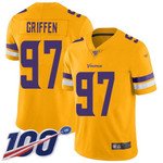 Nike Vikings #97 Everson Griffen Gold Men's Stitched Nfl Limited Inverted Legend 100Th Season Jersey Nfl