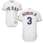 Texas Rangers #3 Delino Deshields Jr. White Flexbase Collection Stitched Baseball Jersey Mlb