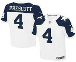 Men's Dallas Cowboys #4 Dak Prescott White Thanksgiving Alternate Nfl Nike Elite Jersey Nfl