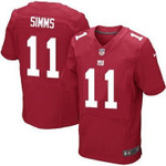 Men's New York Giants #11 Phil Simms Red Alternate Nfl Nike Elite Jersey Nfl