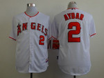 La Angels Of Anaheim #2 Erick Aybar White Jersey Mlb