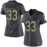 Women's Dallas Cowboys #33 Tony Dorsett Black Anthracite 2016 Salute To Service Stitched Nfl Nike Limited Jersey Nfl- Women's