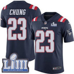 #23 Limited Patrick Chung Navy Blue Nike Nfl Men's Jersey New England Patriots Rush Vapor Untouchable Super Bowl Liii Bound Nfl