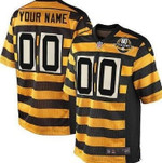 Personalize Jerseymen's Nike Pittsburgh Steelers Customized Yellow With Black Throwback 80Th Jersey Nfl
