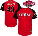 National League Chicago Cubs #49 Jake Arrieta Red 2015 All-Star Game Player Jersey Mlb