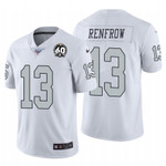 Nike Raiders #13 Hunter Renfrow White 60Th Anniversary Patch Men's Stitched Nfl 100 Limited Color Rush Jersey Nfl