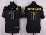 Nike Cardinals #11 Larry Fitzgerald Pro Line Black Gold Collection Men's Stitched Nfl Elite Jersey Nfl