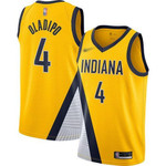 Pacers #4 Victor Oladipo Gold Basketball Swingman Statement Edition 2019-2020 Jersey Nba