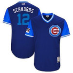 Men's Chicago Cubs 12 Kyle Schwarber Schwarbs Majestic Royal 2018 Players' Weekend Authentic Jersey Mlb