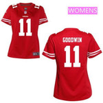 Women's San Francisco 49Ers #11 Marquise Goodwin Scarlet Red Team Color Stitched Nfl Nike Game Jersey Nfl- Women's