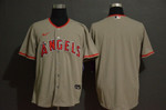 Men's Los Angeles Angels Blank Gray Stitched Mlb Cool Base Nike Jersey Mlb