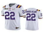 Men's Lsu Tigers #22 Clyde Edwards-Helaire White 2020 National Championship Game Jersey Ncaa